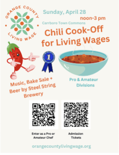 Orange County Living Wage – Chili Cook-Off – Endswell Vendor Table